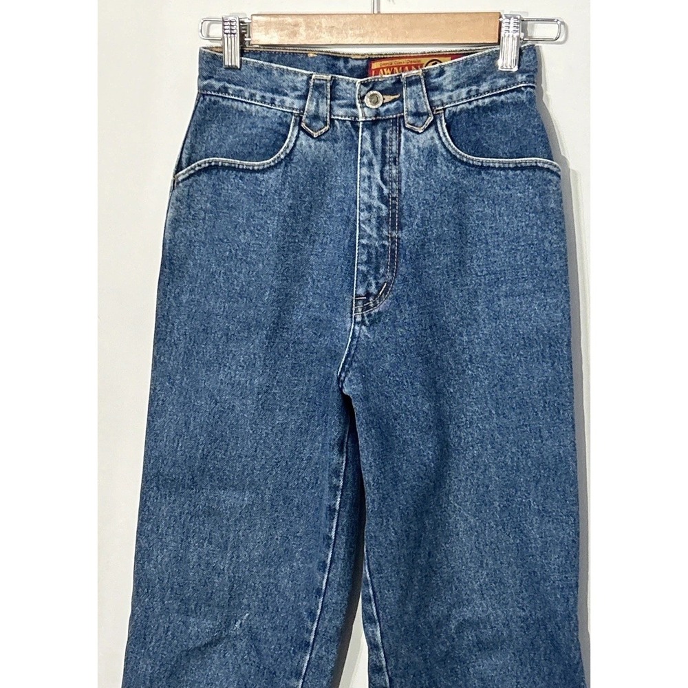 Women's Vintage Lawman High Waisted Jeans Slim Fit Straight Sz 24 24x29 - Picture 4 of 13